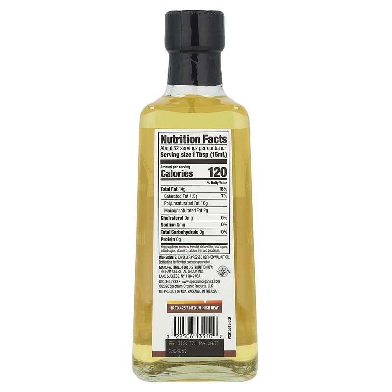 Óleo de Noz, Extraído em Prensa, Refinado, 473 ml (16 fl oz)