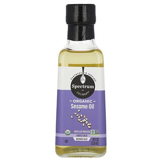 Spectrum Culinary, Organic Sesame Oil, Bio-Sesamöl, unraffiniert, 236 ml (8 fl. oz.)