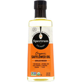Spectrum Culinary, Aceite de cártamo orgánico, Alto contenido de ácido oleico, 473 ml (16 oz. Líq.)