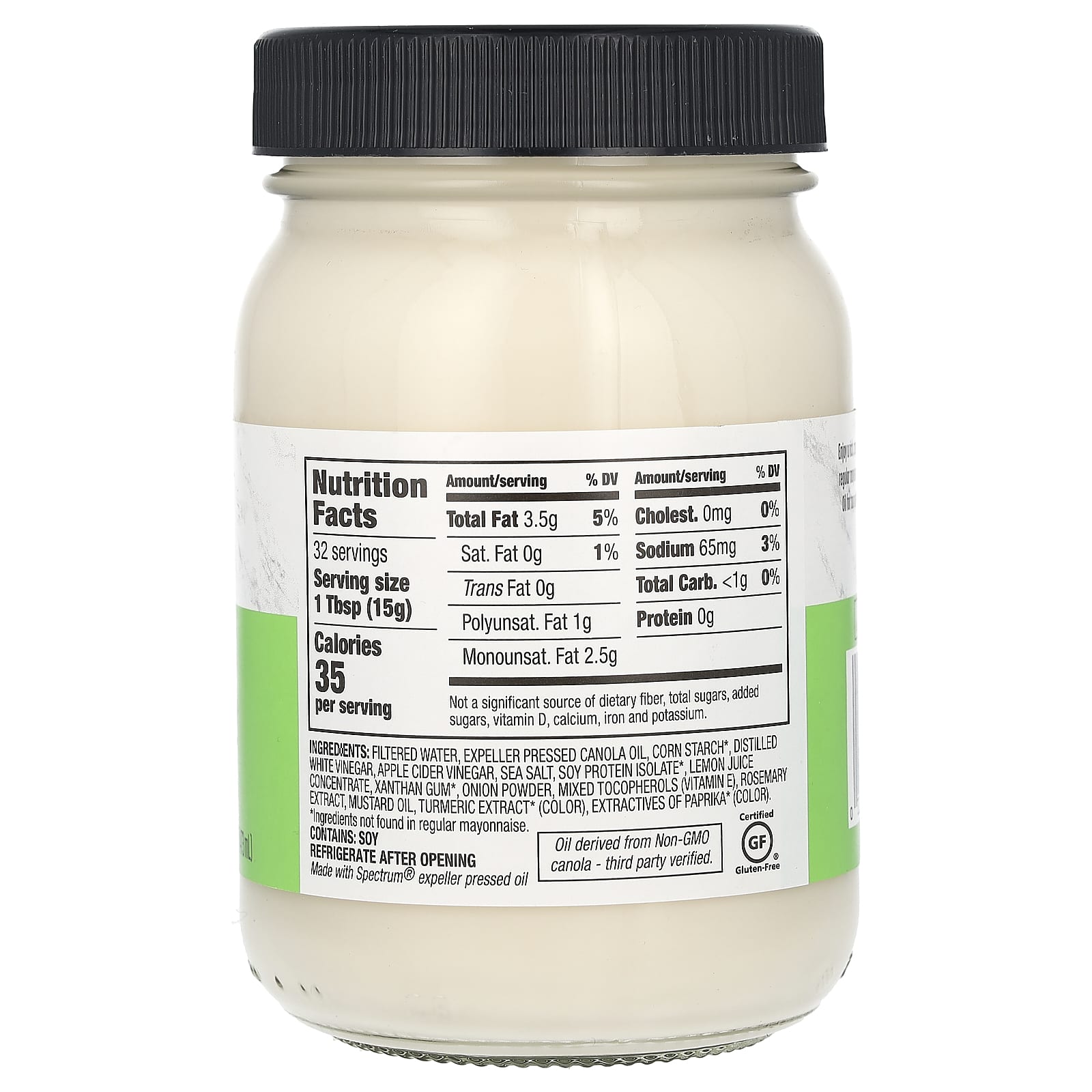 Spectrum Culinary, Vegan Light Canola Mayo, 16 fl oz (473 ml)