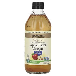 Spectrum Culinary, Vinaigre de cidre de pomme biologique, Filtre, 473 ml