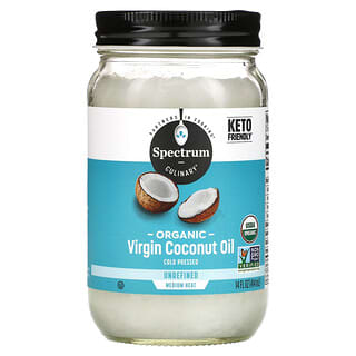 Spectrum Culinary, Aceite de Coco Virgen Orgánico, Sin Refinar, 14 fl oz (414 ml)