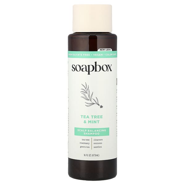 Soapbox, 스캘프 밸런싱 샴푸, 티트리 & 민트, 473ml(16fl oz)