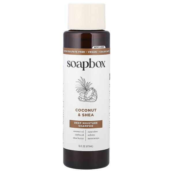 Soapbox, 코코넛 & 시어, 딥 모이스처 샴푸, 473ml(16fl oz)