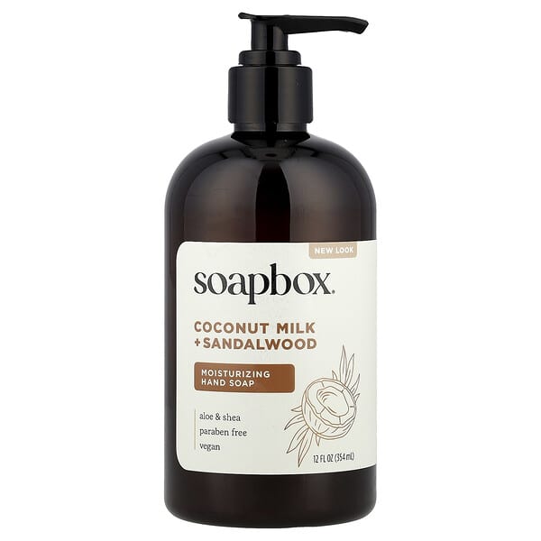 Soapbox, 액상 핸드솝, 알로에 및 시어버터, 코코넛밀크 및 샌들우드 함유, 354ml(12fl oz)