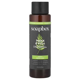 Soapbox, Dik & Vol, 2-in-1 shampoo + conditioner, eiken- en cederblad, 16 fl oz (473 ml)