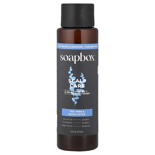 Soapbox, 두피 케어, 2-In-1 샴푸 + 컨디셔너, 티트리 & 유칼립투스, 473ml(16fl oz)