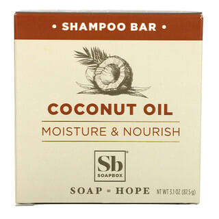Soapbox, Coconut Oil Shampoo Bar, Feuchtigkeitspflege und Pflege, 87,5 g (3,1 oz.)