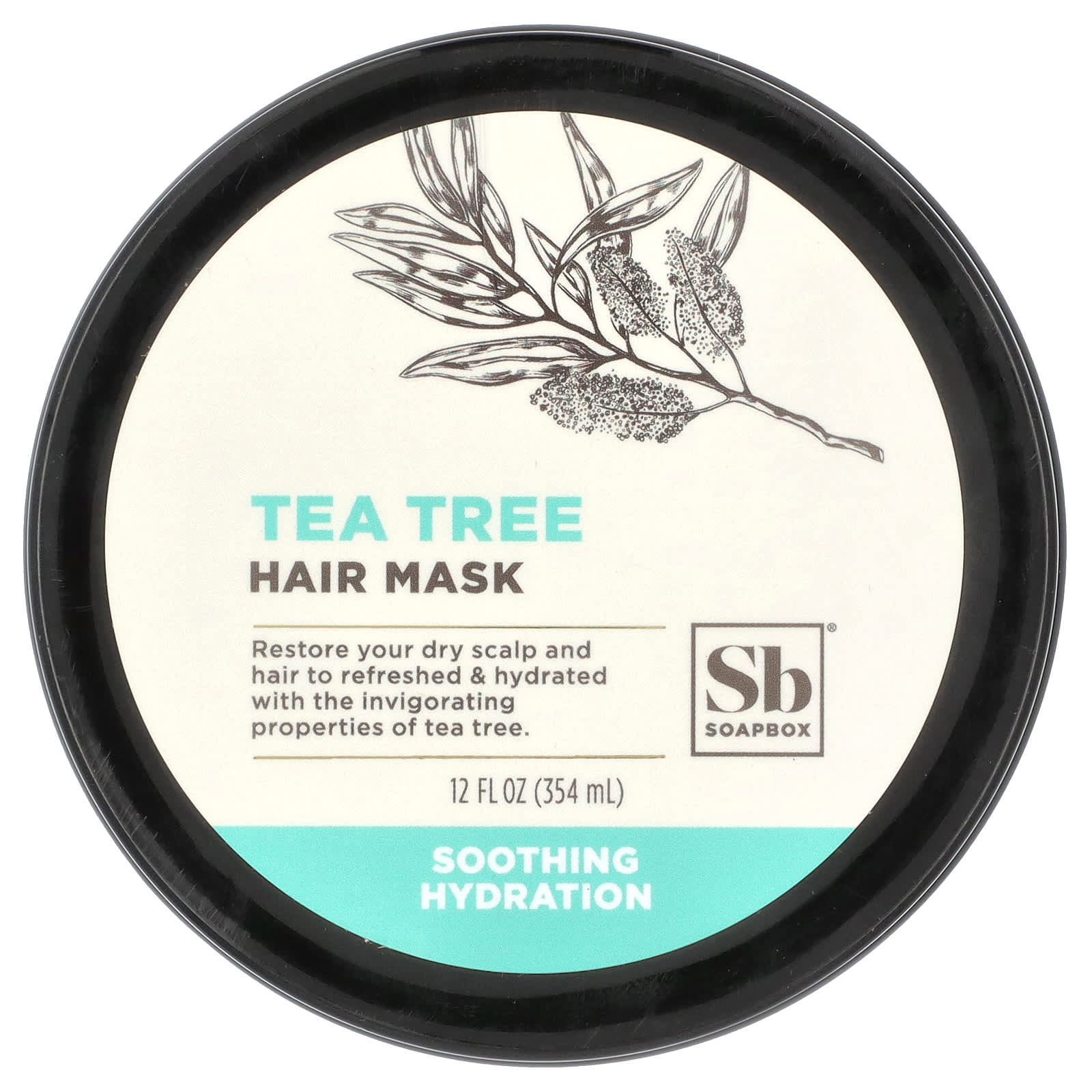 Soapbox, Soothing Hydration Hair Mask, Tea Tree, 12 fl oz (354 ml)