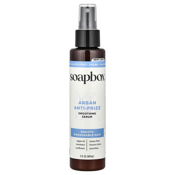 Soapbox, 아르간 부스스함 방지 세럼, 147ml(5fl oz)