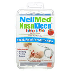 Squip, NeilMed（ニールメッド）NasaKleen（ネーザクリーン）赤ちゃん＆子ども用鼻水・唾液吸引器、1セット