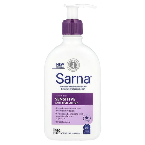 Sarna, 가려움 방지 로션, 센시티브, 222ml(7.5fl oz)