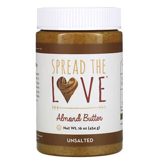 Spread The Love, Manteiga de Amêndoa sem Sal, 454 g (16 oz)