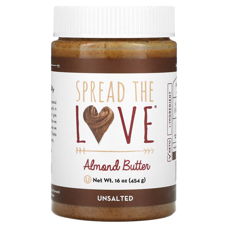 Spread The Love® UNSALTED Almond Butter – Spread The Love Foods