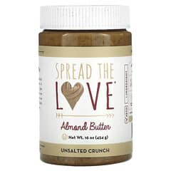 Spread The Love, Almond Butter, Unsalted Crunch, 16 oz (454 g)