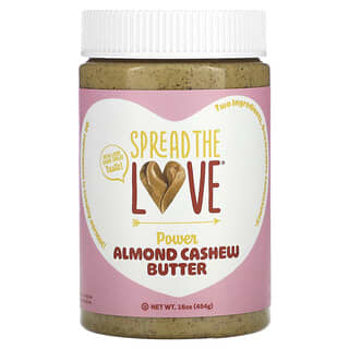 Spread The Love, Power Butter, миндальное масло с кешью, 454 г (16 унций)