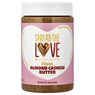 Spread The Love, Power Butter, миндальное масло с кешью, 454 г (16 унций)