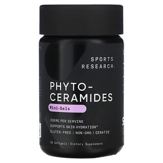 Sports Research, Phytocéramides pour l'hydratation de la peau, 350 mg, 30 capsules à enveloppe molle