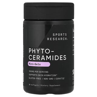 Sports Research, 피토세라마이드 스킨 하이드레이션, 350mg, 소프트젤 30정