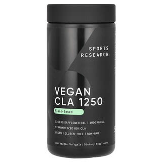 Sports Research, CLA 1250 vegano, 180 cápsulas blandas vegetales