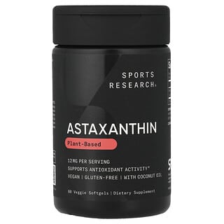 Sports Research, 아스타잔틴, 12mg, 베지 소프트젤 60정