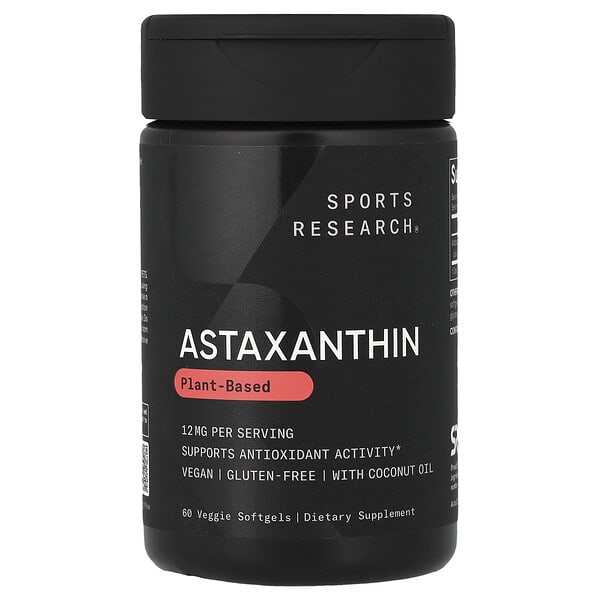 Sports Research, 아스타잔틴, 12mg, 베지 소프트젤 60정