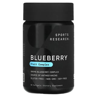 Sports Research, 藍莓濃縮物，800 毫克，60 粒軟凝膠