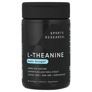 Sports Research, L-테아닌, 200mg, 소프트젤 60정