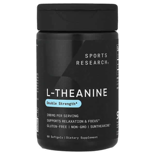 Sports Research, L-테아닌, 200mg, 소프트젤 60정