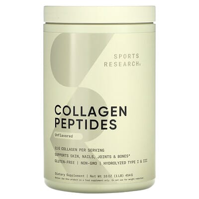 SportsResearch,CollagenPeptides,Unflavored,1lb(454g)