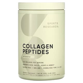 Sports Research, Peptides de collagène, Non aromatisés, 454 g