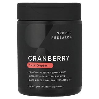 Sports Research, 크랜베리 농축물, 250mg, 소프트젤 90정