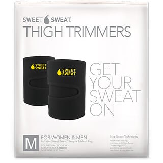 Sports Research, Cortadores de muslos Sweet Sweat, Medio, Amarillo, 1 par