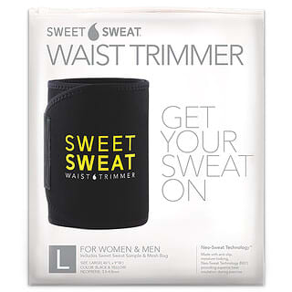 Sports Research, Sweet Sweat Waist Trimmer, 라지, 블랙 & 옐로우, 1 벨트