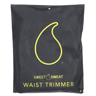 Sports Research, Sweet Sweat, Waist Trimmer, Large, Black & Yellow, 1 Count