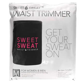 Sports Research, Sweet Sweat Waist Trimmer, 미디엄, 블랙 & 핑크, 1 벨트