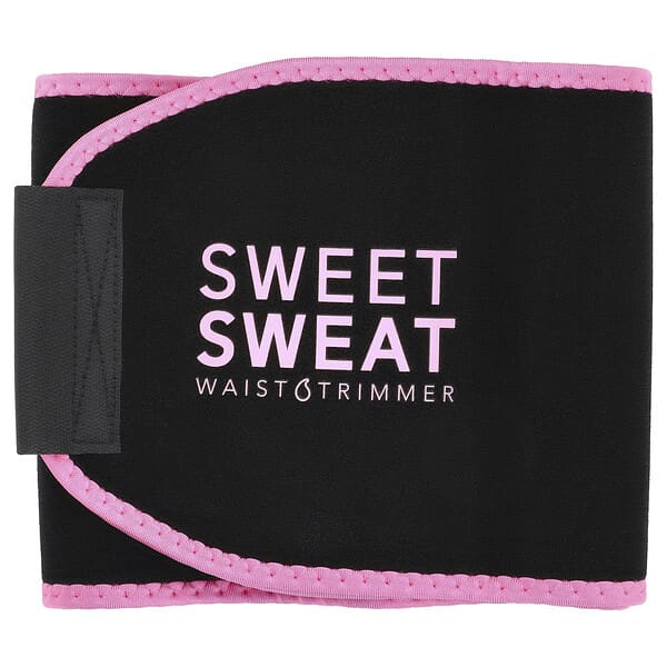 Sports Research, Sweet Sweat Waist Trimmer, 미디엄, 블랙 & 핑크, 1 벨트