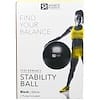 Performance Stability Ball, Black, 1 - 65cm Ball