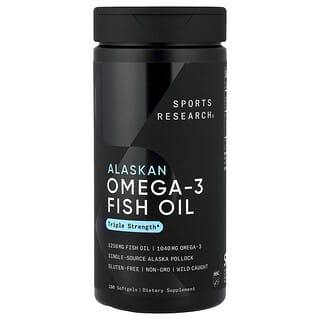 Sports Research, Alaska-Omega-3-Fischöl, 180 Weichkapseln