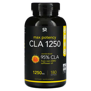 Sports Research, CLA 1250, Potência Máxima, 1.250 mg, 180 Cápsulas Softgel