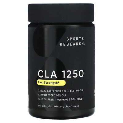 Sports Research, CLA 1250, Extra Strength, 1250 mg, 90 Softgels