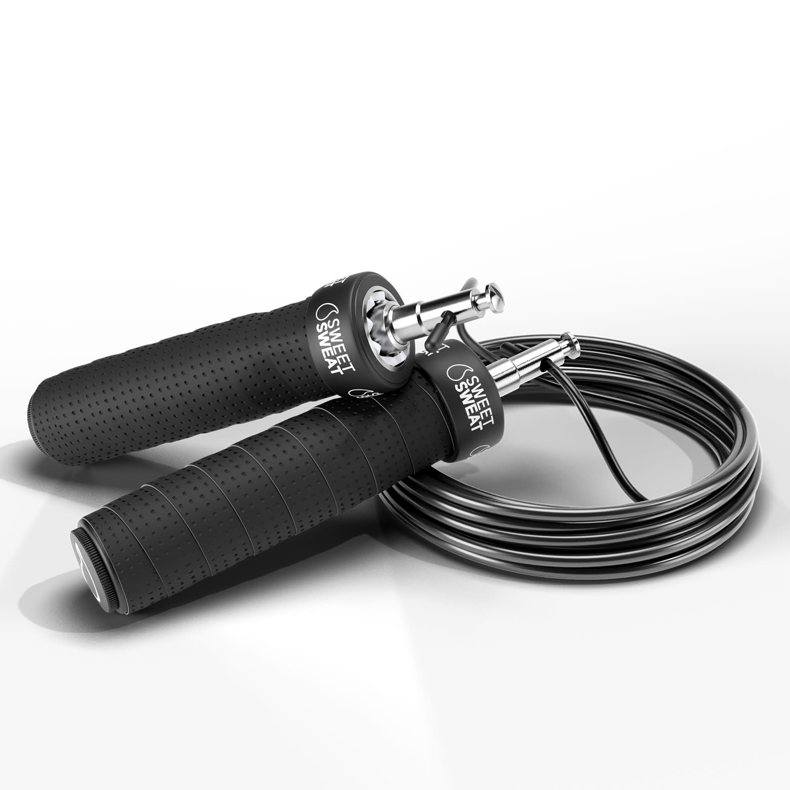 Sports Research, Sweet Sweat Pro Jump Rope, Black, 1 Jump Rope