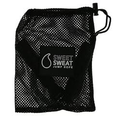 Sports Research, Sweet Sweat Cuerda para saltar con cable, Negro, 10 pies, 1 cuerda para saltar