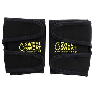 Sports Research, Sweet Sweat, Recortadores para brazos, Mediano, Negro y amarillo, 1 par
