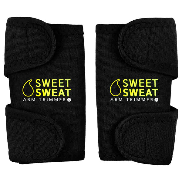 Sports Research, Sweet Sweat®, armtrimmers, medium, svart och gul, 1 par