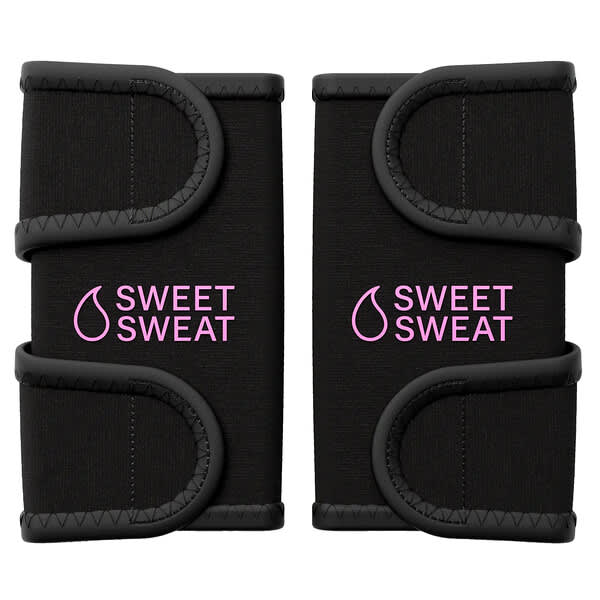 Sports Research, Sweet Sweat®, armtrimmers, medium, svart och rosa, 1 par