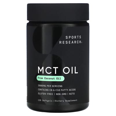 Sports Research, Medium Chain Triglyceride Oil, 120 Softgels (1000 mg Each)