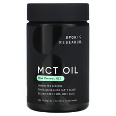 Sports Research, Aceite de MCT, 1000 mg, 120 cápsulas blandas