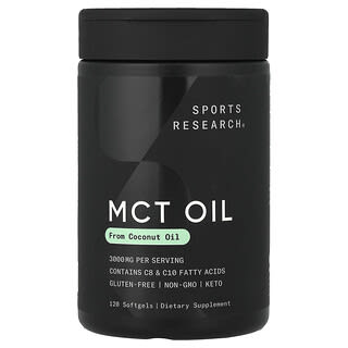 Sports Research, 中鏈甘油三酯油，120 粒軟膠囊（每粒 1000 毫克）