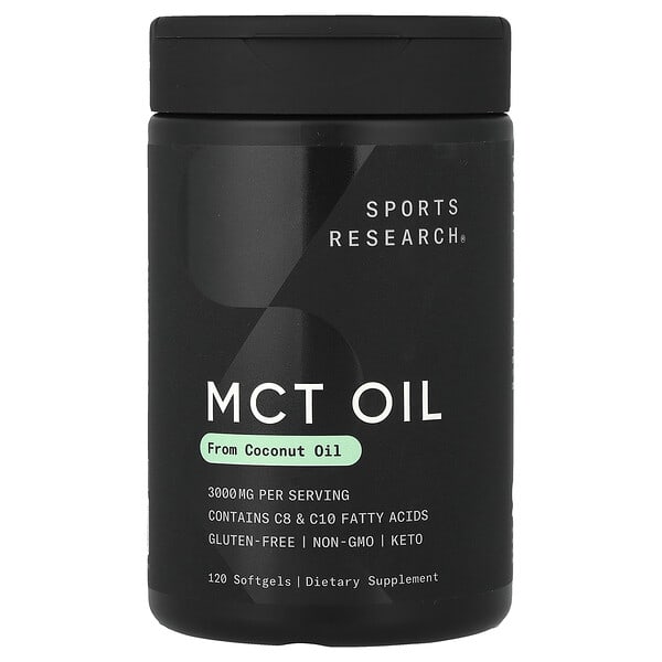 Sports Research, MCT 오일, 3,000mg, 소프트젤 120정(소프트젤당 1,000mg)